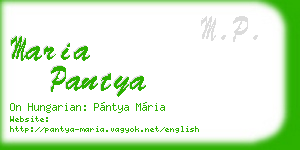 maria pantya business card